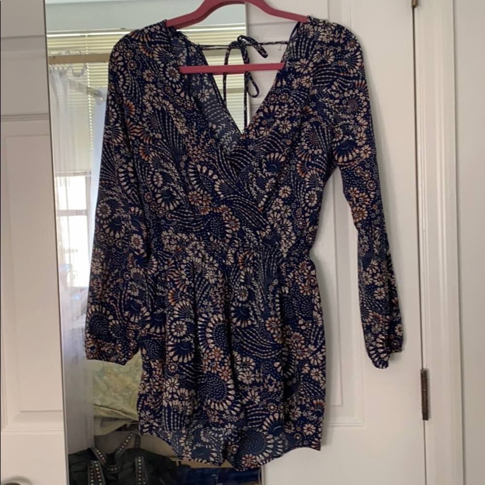 Long sleeve romper.